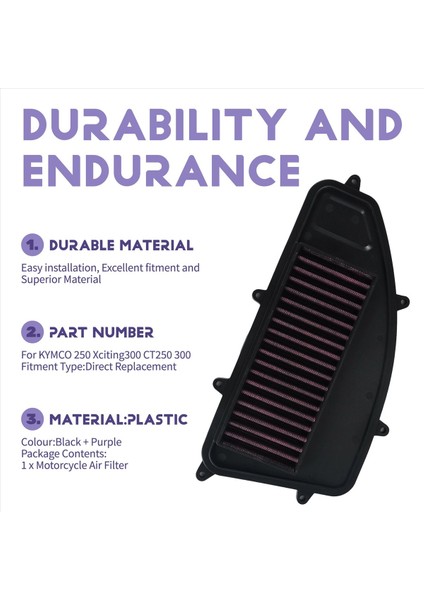 Motosiklet Yüksek Akış Hava Filtresi Kymco 250 XCITING300 CT250 300 Hava Yedek Filtre (Yurt Dışından) fırsatları