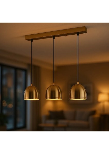 Orvieto 3'lü Dekoratif Sıralı Avize