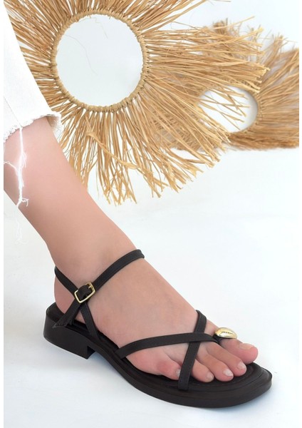 Nordi Kahverengi Cilt Kemerli Sandalet modelleri