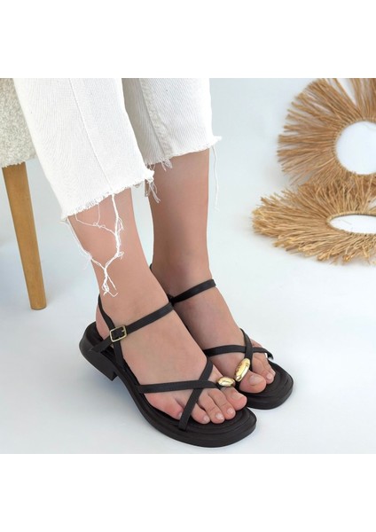 Nordi Kahverengi Cilt Kemerli Sandalet fırsatları