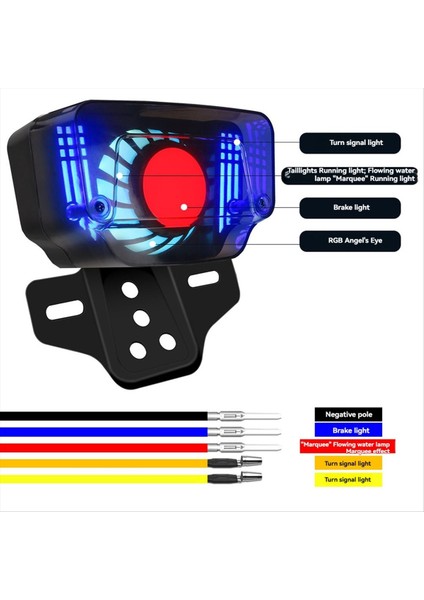 Evrensel 12V Motosiklet LED Fren Stop Lambası Sinyal Işıkları LED Entegre Kuyruk Lambası Plaka Braketi ile (Yurt Dışından) fırsatları