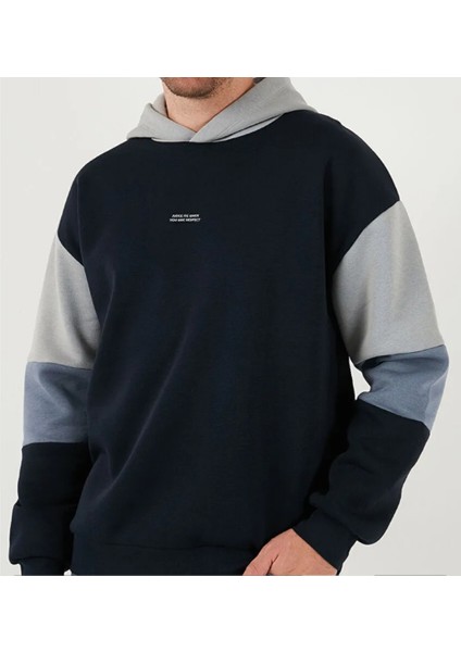 Erkek Pamuklu Regular Fit Kapüşonlu Içi Tüylü Yumuşak Şardonlu Kolu Parçalı 3 Iplik Sweat fırsatları