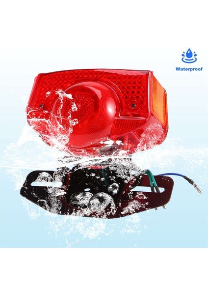 Motosiklet Fren Kuyruk Işık Kuyruk Işık Meclisi Ampul ile Honda Için CT70 CT90 CT125 XL70 CL70 CL90 Jıalıng JH70 (Yurt Dışından) indirimleri