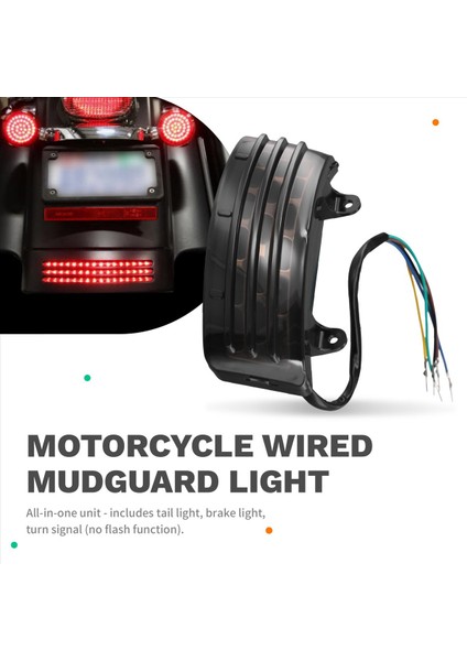 Motosiklet Kablolu Çamurluk Ipucu Işık LED Arka Kuyruk Fren Işık Için Harley Touring Serisi 2008-2013 Sokak Glide Yol Glide (Yurt Dışından) fırsatları