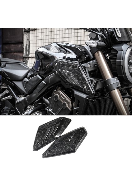 Bambu Kömür Motosiklet Çerçeve Yan Panel Guard Kapak Kabuk Emme Borusu Koruyucu Honda CB650R 2019 2020 2021 (Yurt Dışından) fırsatları