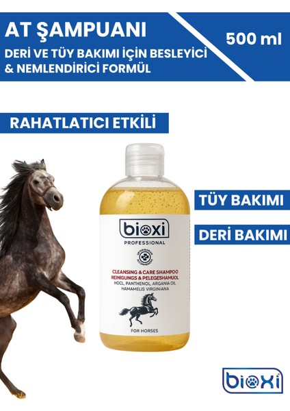 Deri ve Tüy Bakımı Için Besleyici, Nemlendirici Formül, Argan Içerikli At Şampuanı 500 ml