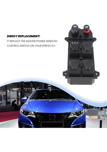 Honda Civic 1.3 1.8 2.0 2006-2011 35750-SNA-A13 35750-SNV-H51 35750-SNV-H52 Ön Sol Sürücü Tarafı Güç Kontrol Anahtarı Için Elektrikli Cam Ana Anahtarı Değiştirin (Yurt Dışından) modelleri