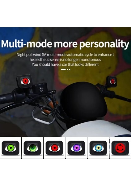 12-36V LED Şeytan Göz Işık Dinamik Motosiklet Ayna Şeytan Göz Işık Su Geçirmez Motosiklet Araba Headlightaccessories B (Yurt Dışından) fırsatları