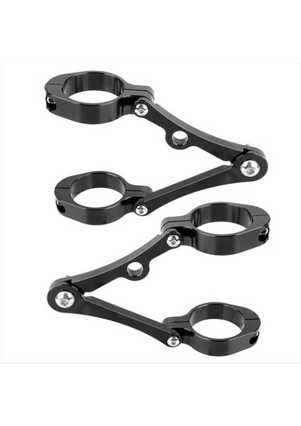 Motosiklet Evrensel Far Braketi Dağı Kelepçe 39MM-41MM Ayarlanabilir Far Montaj Kelepçesi Siyah (Yurt Dışından)