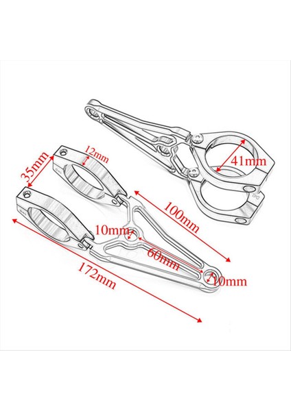Motosiklet Evrensel Far Braketi Dağı Kelepçe 39MM-41MM Ayarlanabilir Far Montaj Kelepçesi Siyah (Yurt Dışından) fiyatları