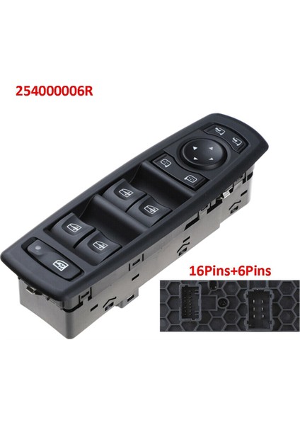 Renault Megane Laguna 2008-2016 Için 13+6 Pıns Power Master Cam Kaldırma Anahtarı Kontrol Düğmesi 254000006R 25400-0006R (Yurt Dışından) modelleri