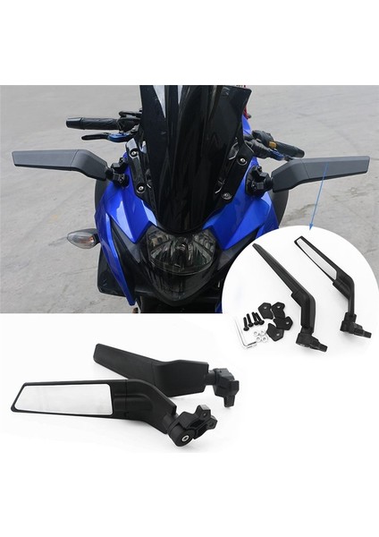 Motosiklet Aksesuarları Kawasaki Yamaha Honda Ducati Evrensel Rüzgar Deflektörü Aynalar Spoiler Beyaz Cam (Yurt Dışından) fiyatları