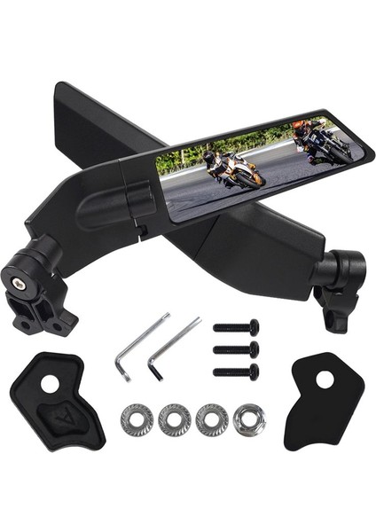 Motosiklet Aksesuarları Kawasaki Yamaha Honda Ducati Evrensel Rüzgar Deflektörü Aynalar Spoiler Beyaz Cam (Yurt Dışından) modelleri