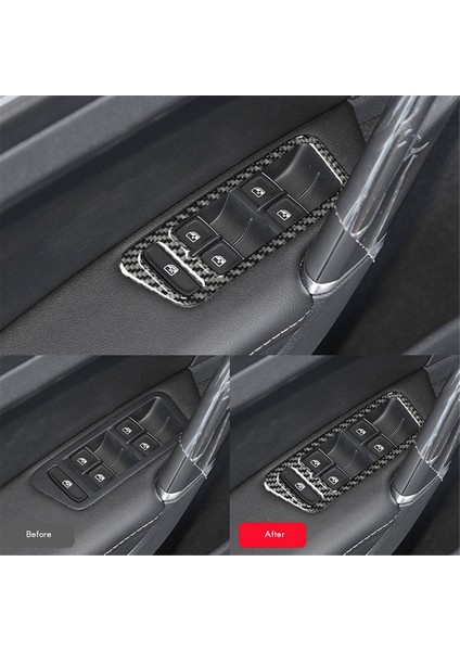 Vw Golf 7 Mk7 2013-2017 Için Karbon Fiber Araba Cam Kontrol Anahtarı Paneli Dekor Kapağı Stil Çıkartmaları (Yurt Dışından) fiyatları