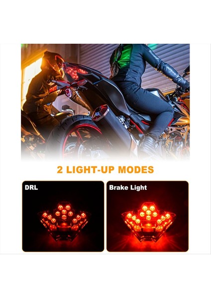 Motosiklet LED Entegre Fren Kuyruk Işık Kawasaki Ninja 500 Için EX500 2024 2025 Fren Işık Koşu Işık Aksesuarları (Yurt Dışından) modelleri