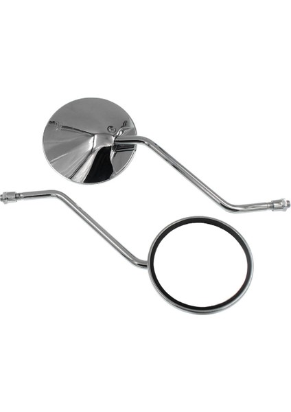 1 Çift Motosiklet Scooter Aynaları Evrensel Motosiklet Dikiz Aynası 8mm Yuvarlak Oval Dışbükey Aynalar (Yurt Dışından)