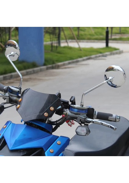 1 Çift Motosiklet Scooter Aynaları Evrensel Motosiklet Dikiz Aynası 8mm Yuvarlak Oval Dışbükey Aynalar (Yurt Dışından) fırsatları