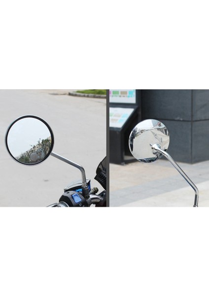 1 Çift Motosiklet Scooter Aynaları Evrensel Motosiklet Dikiz Aynası 8mm Yuvarlak Oval Dışbükey Aynalar (Yurt Dışından) indirimleri