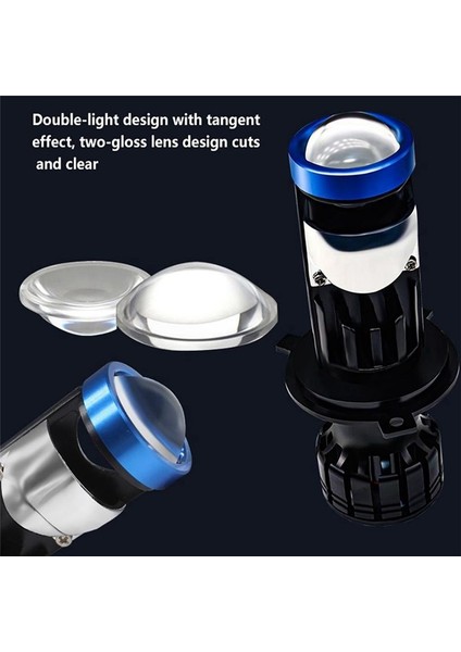 Y6D Balıkgözü LED Far Çift Işık Lensi Beyaz Motosiklet Spot H7 Araba Far (Yurt Dışından) modelleri