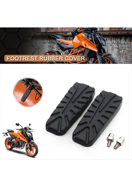 Motosiklet Ön Arka Footrest Ayak Peg Footpeg Plaka Kauçuk Kapak Duke 250/390 Için RC390 2019-2024 Duke 390 (Yurt Dışından) modelleri