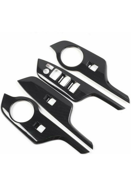 Toyota C-Hr Chr 2016-2018 Için Karbon Fiber Tarzı Abs Pencere Kaldırma Anahtarı Düğme Paneli Kapağı Döşemesi Sağ Sürücü (Yurt Dışından) fırsatları