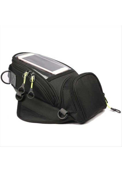 Motosiklet Yağ Tankı Çantası Açık Çok Fonksiyonlu Tankı Çantası Navigasyon Çantası Sabit Kayış + Güçlü Mıknatıs 32X18X7CM (Yurt Dışından)