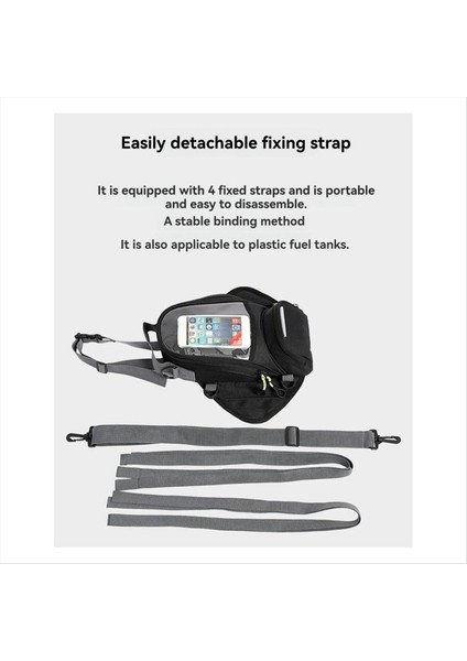 Motosiklet Yağ Tankı Çantası Açık Çok Fonksiyonlu Tankı Çantası Navigasyon Çantası Sabit Kayış + Güçlü Mıknatıs 32X18X7CM (Yurt Dışından) fırsatları