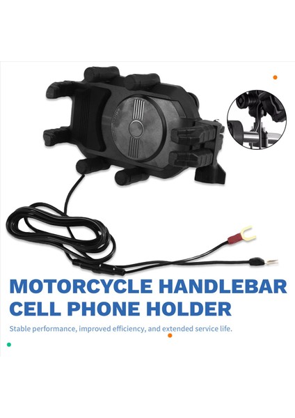 Motosiklet Gidonu Cep Telefon Tutucu Su Geçirmez Cep Aynaları Desteği Kablosuz Navigasyon Araba Şarjı Bisiklet Braketi (Yurt Dışından) fırsatları