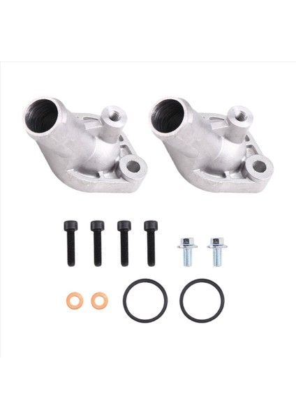 2 Takım V E N E N E N E N E N E N E N E N E N E Alüminyum Termostat Çıkış Kapağı Can-Am 800 1000 Outlander Renegade 420222690 420222691 (Yurt Dışından)