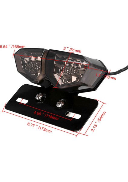 Motosiklet Arka Lambası Duman LED Motosiklet Fren Kuyruk Dönüş Sinyali Plaka Entegre Işık (Yurt Dışından) modelleri