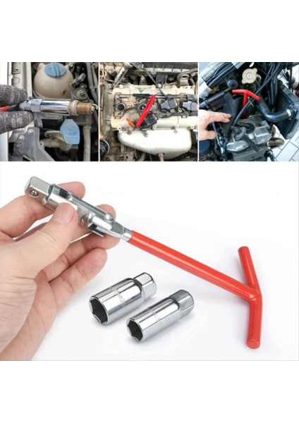 Araba Motosiklet Tamir Aracı Araba Araç Kiti Buji Temizleme Aracı Lokma Anahtar 16MM/18MM / 21MMT-KOLU Anahtarı (Yurt Dışından) fiyatları