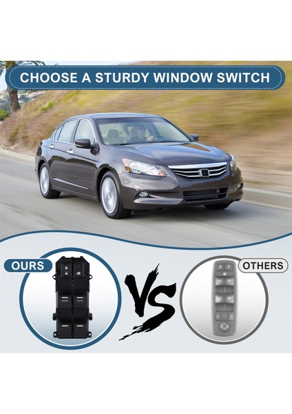 Honda Accord 2008-2012 Lhd Için Sol Ön Elektrikli Cam Kontrol Anahtarı Cam Kaldırma Düğmesi 35750-TA0-A31 (Yurt Dışından) fırsatları