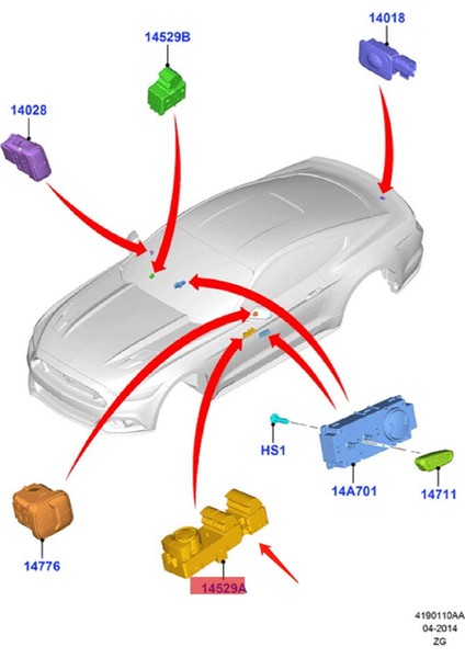 Ford Mustang Coupe 2015-2022 Sürücü Tarafı Kapı Ana Pencere Anahtarı Ayna Kontrol Düğmesi FR3Z-14529-AC FR3Z14529AC (Yurt Dışından) fırsatları