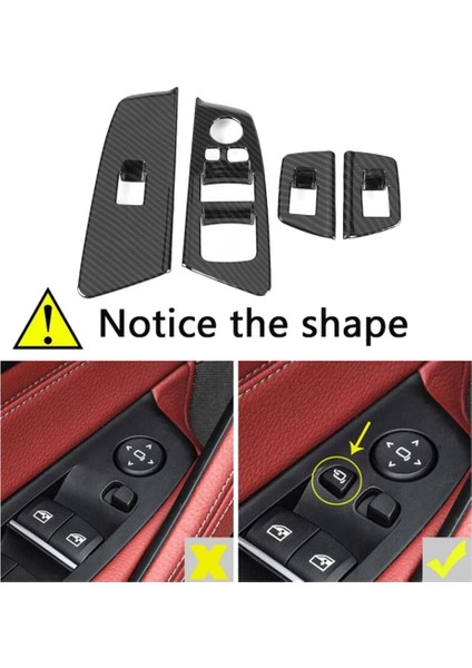 Bmw 5 Serisi G30 2017-2018 Için 4 Adet Araba Camı Anahtarı Kaldırma Paneli Düğme Çerçeve Kapağı Döşemesi Karbon Fiber (Yurt Dışından) modelleri