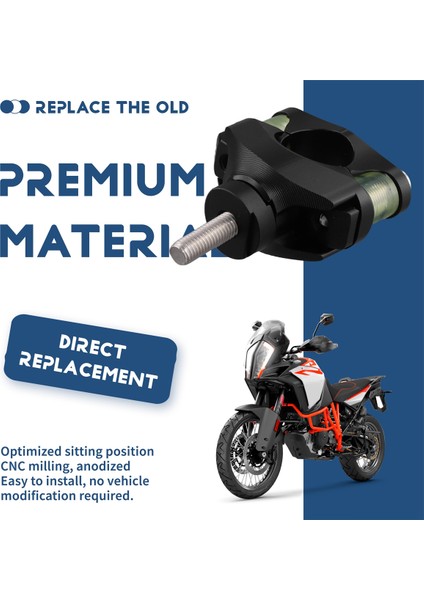 1290 Super Adventure 790 890 Adv Motosiklet Gidon Yükseltici Kol Yüksekliği Ayarı Siyah (Yurt Dışından) indirimleri