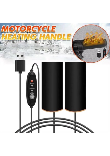 USB Motosiklet Isıtmalı Sapları Gidon 3 Vitesli Ayarlanabilir Yalıtımlı Gidon Elektrikli Scooter Bisiklet Gidon Isıtıcı, B (Yurt Dışından) modelleri