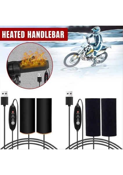 USB Motosiklet Isıtmalı Sapları Gidon 3 Vitesli Ayarlanabilir Yalıtımlı Gidon Elektrikli Scooter Bisiklet Gidon Isıtıcı, B (Yurt Dışından) fırsatları