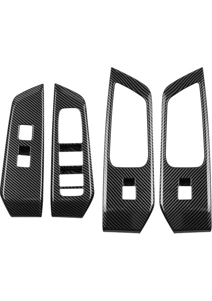 Toyota Grand Highlander 2024 Lhd Için Araba Cam Anahtarı Kaldırma Paneli Kapı Kol Dayama Paneli Karbon Fiber Döşeme (Yurt Dışından)