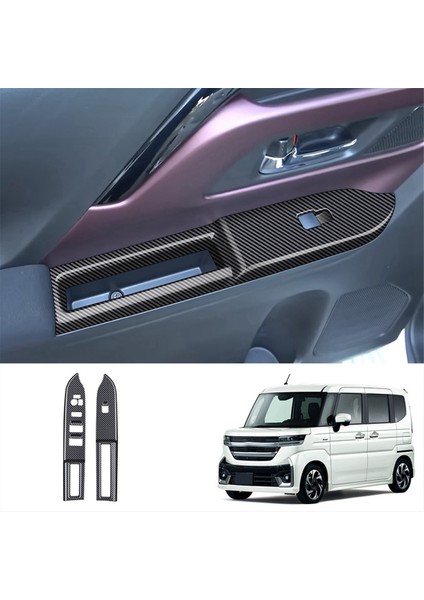 Suzuki Spacıa/spacıa Custom MK04 Serisi 2024 Rhd Karbon Fiber Desenli Araç Camı Kaldırma Anahtarı Paneli Kapağı (Yurt Dışından) fırsatları