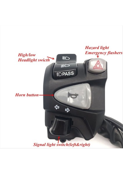 Gidon Montaj 22MM Gidon Montaj Yüksek Düşük Işın Tehlike Işık Dönüş Kontrolü Tıklayın 125 150 (Yurt Dışından) fırsatları