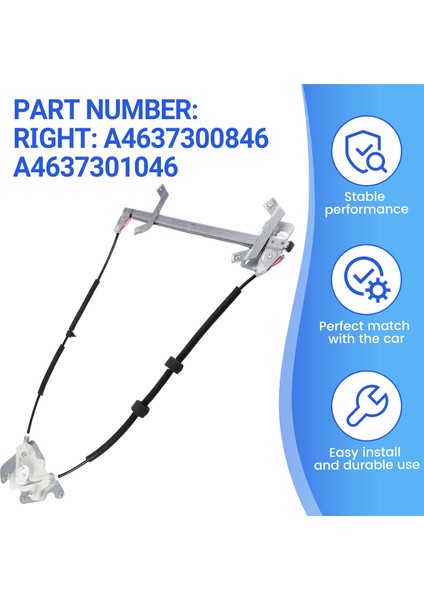 Mercedes Benz W463 G-Serisi G500 G55 G550 G63 A4637300846 A4637301046 R Için Motorsuz Araç Arka Kapı Cam Regülatörü (Yurt Dışından) indirimleri