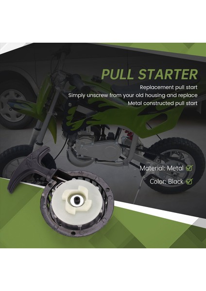 Siyah Metal Mini Moto Kolay Çekme Başlangıç Için 49CC Mini Quad Dirt Bike Hava (Yurt Dışından) fırsatları