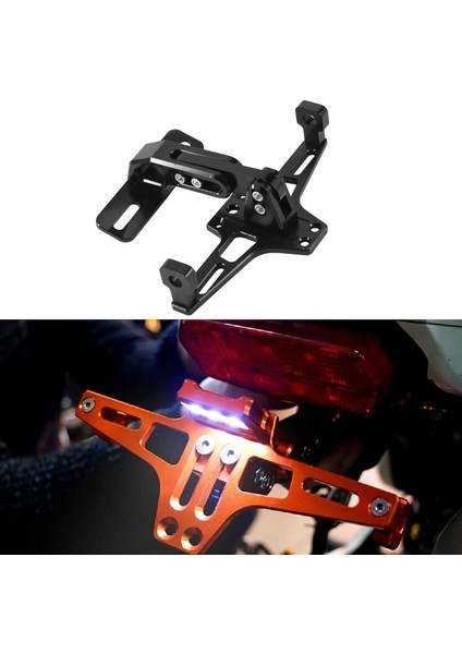 Cnc Çerçeve Motosiklet Lisans Numarası Plaka Tutucu Braketi Ile LED Işık Ayarlanabilir Yamaha Bws R25 R3 MT03 Msx (Yurt Dışından) indirimleri