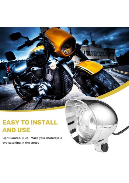 4 " Motosiklet Bisiklet Krom Bullet Far Spot Sis Lambası Ampul Chopper Için (Yurt Dışından) indirimleri