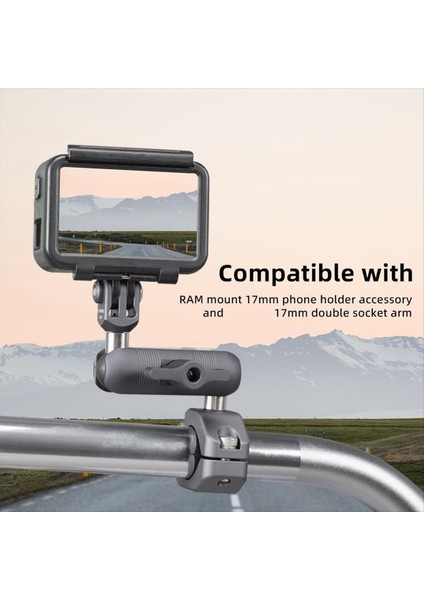 Alüminyum 17MM Top Kafa Adaptörü ile 1/4 Inç Iplik, 17MM Soket Kolu, Tpu Topu Bisiklet Motosiklet Için Telefon Tutucu (Yurt Dışından) modelleri