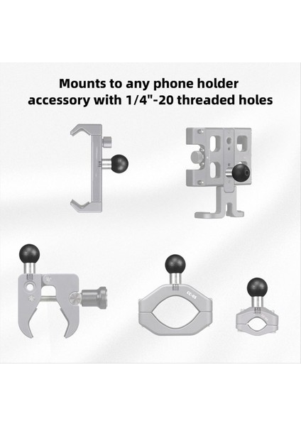 Alüminyum 17MM Top Kafa Adaptörü ile 1/4 Inç Iplik, 17MM Soket Kolu, Tpu Topu Bisiklet Motosiklet Için Telefon Tutucu (Yurt Dışından) fırsatları