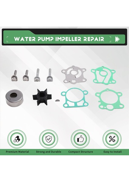 6j8 - W0078 Su Pompası Çarkı Tamir Kiti Yamaha Dıştan Takma Motor Için 2 Zamanlı 25HP 30HP 6J8-W0078-A1 6J8-W0078-A2 (Yurt Dışından) fırsatları