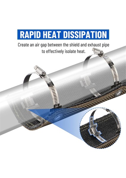Boru Kalkanı, 4 Inç x 8 Inç Egzoz Isı Kalkanı, Yüksek Sıcaklık Egzoz Manifoldu (Yurt Dışından) modelleri