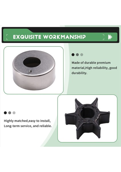 6j8 - W0078 Su Pompası Çarkı Tamir Kiti Yamaha Dıştan Takma Motor Için 2 Zamanlı 25HP 30HP 6J8-W0078-A1 6J8-W0078-A2 (Yurt Dışından) indirimleri