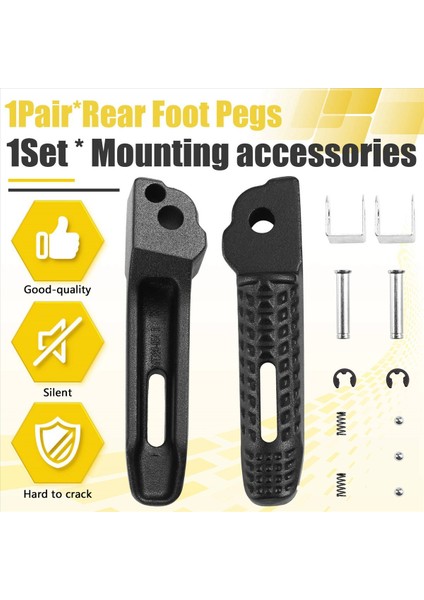 Motosiklet Arka Ayak Kazıklar Pedalı Footrest Istirahat Braketi Seti Bmw S1000RR 2010-2018 Motosiklet Aksesuarları (Yurt Dışından) fırsatları